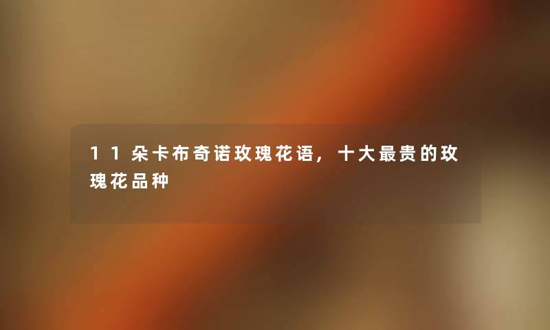 11朵卡布奇诺玫瑰花语,一些贵的玫瑰花品种