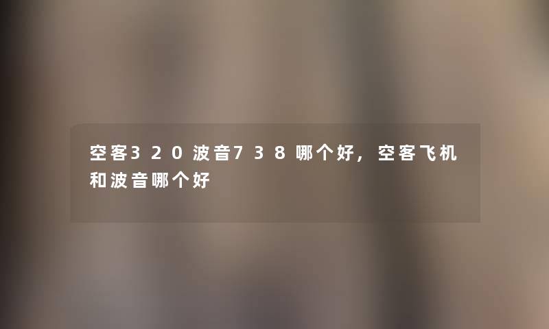 空客320波音738哪个好,空客飞机和波音哪个好