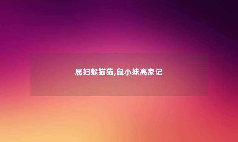 属妇躲猫猫,鼠小妹离家记