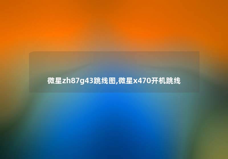 微星zh87g43跳线图,微星x470开机跳线