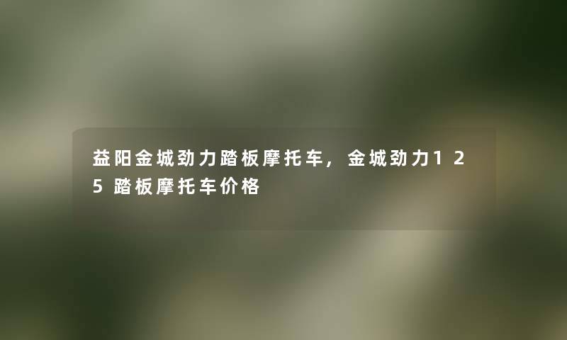 益阳金城劲力踏板摩托车,金城劲力125踏板摩托车价格